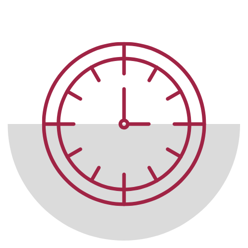 Wattenkieker Hotel Öffnungszeiten Icon mit Uhr